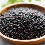 Black Rice in a Bowl: A simple yet nutritious serving of black rice, often served as a side dish or used as a base for various meals.