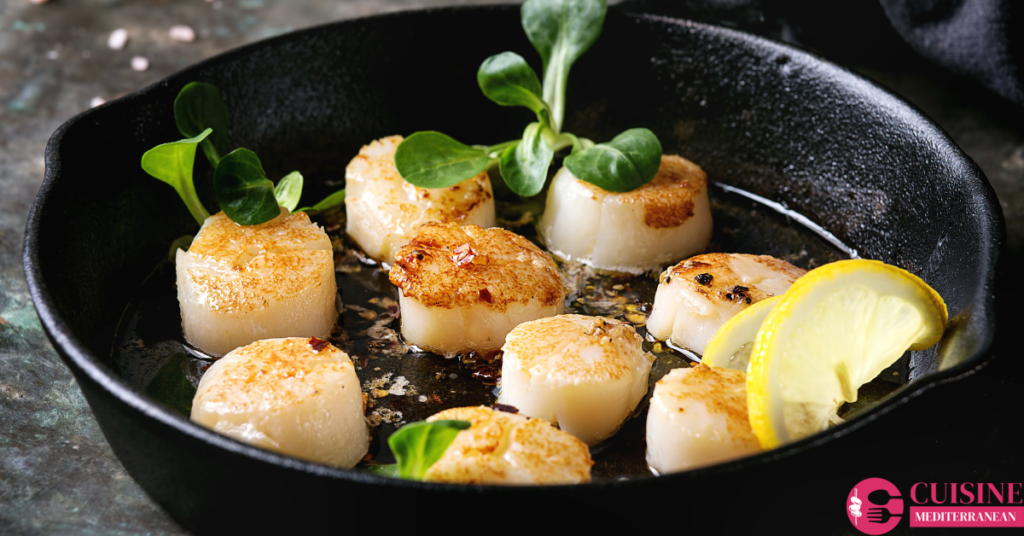 Scallops dish, part of a scallops recipe.